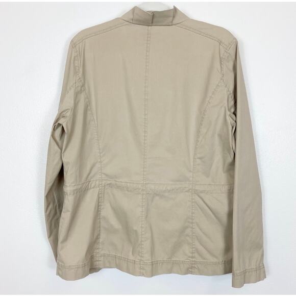 Eileen Fisher Tan Button Front Jacket Women's Large - Picture 6 of 13